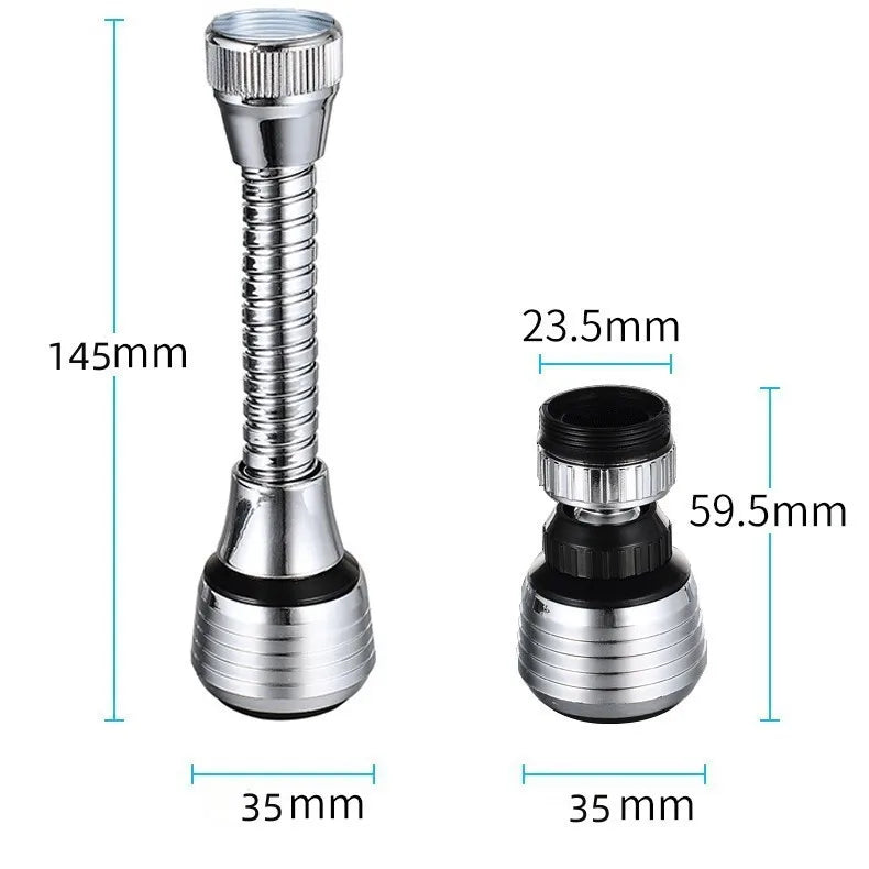 360 ° Adjustment Kitchen Sink Faucet Extender Filter Spray Dual-mode Water-saving Pressurizer for Household Bathroom Gadget