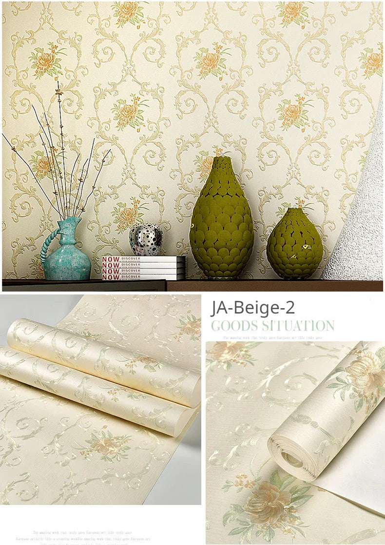 Floral Wallpaper Self-adhesive Warm Girl Bedroom 3d Thickening Wall Decoration Stickers Living Room Restaurant Sofa Background