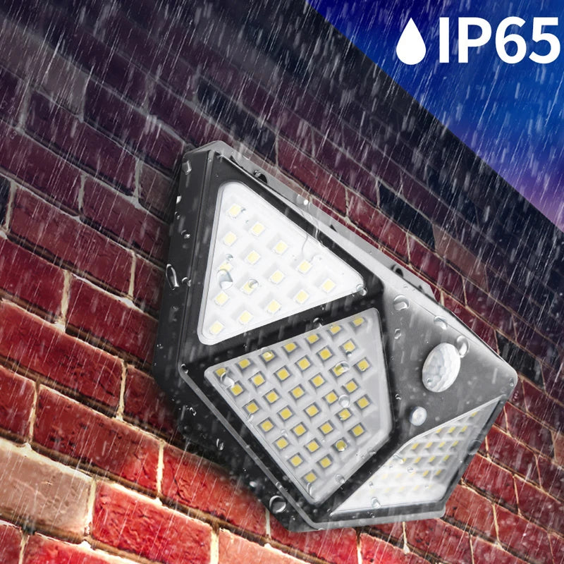Multifunctional Solar Lamp Outdoor Garden Decoration Solar 100LED Light Waterproof Sunlight Powered Spotlight with Motion Sensor