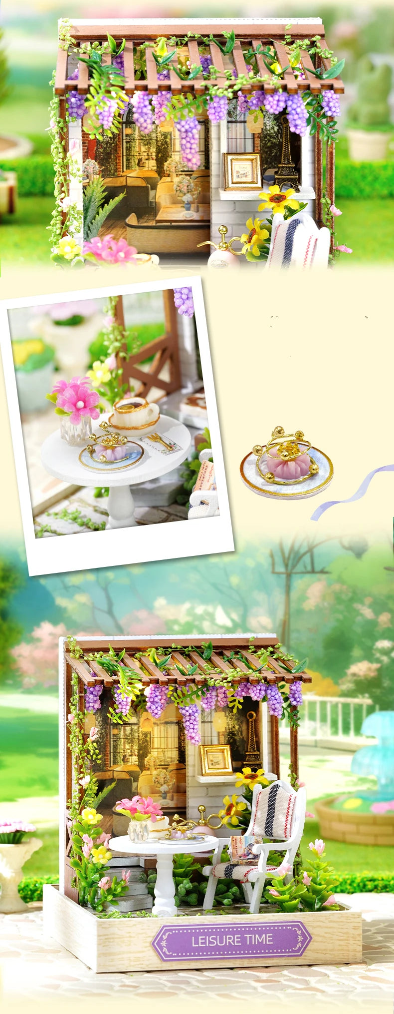 Mini Miniature Doll House DIY Small House Kit With Furniture Cover Making Room Toys Home Bedroom Decorations  Wooden DollHouse