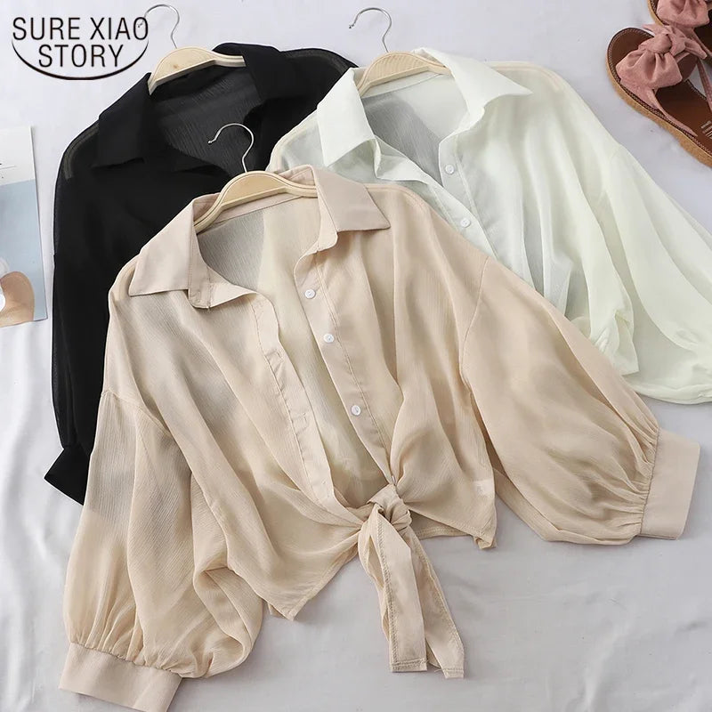 Autumn Fashion Button Up Shirt Spring Vintage Blouse Women White Lady Long Sleeves Female Loose Streetwear Shirts Design Tops