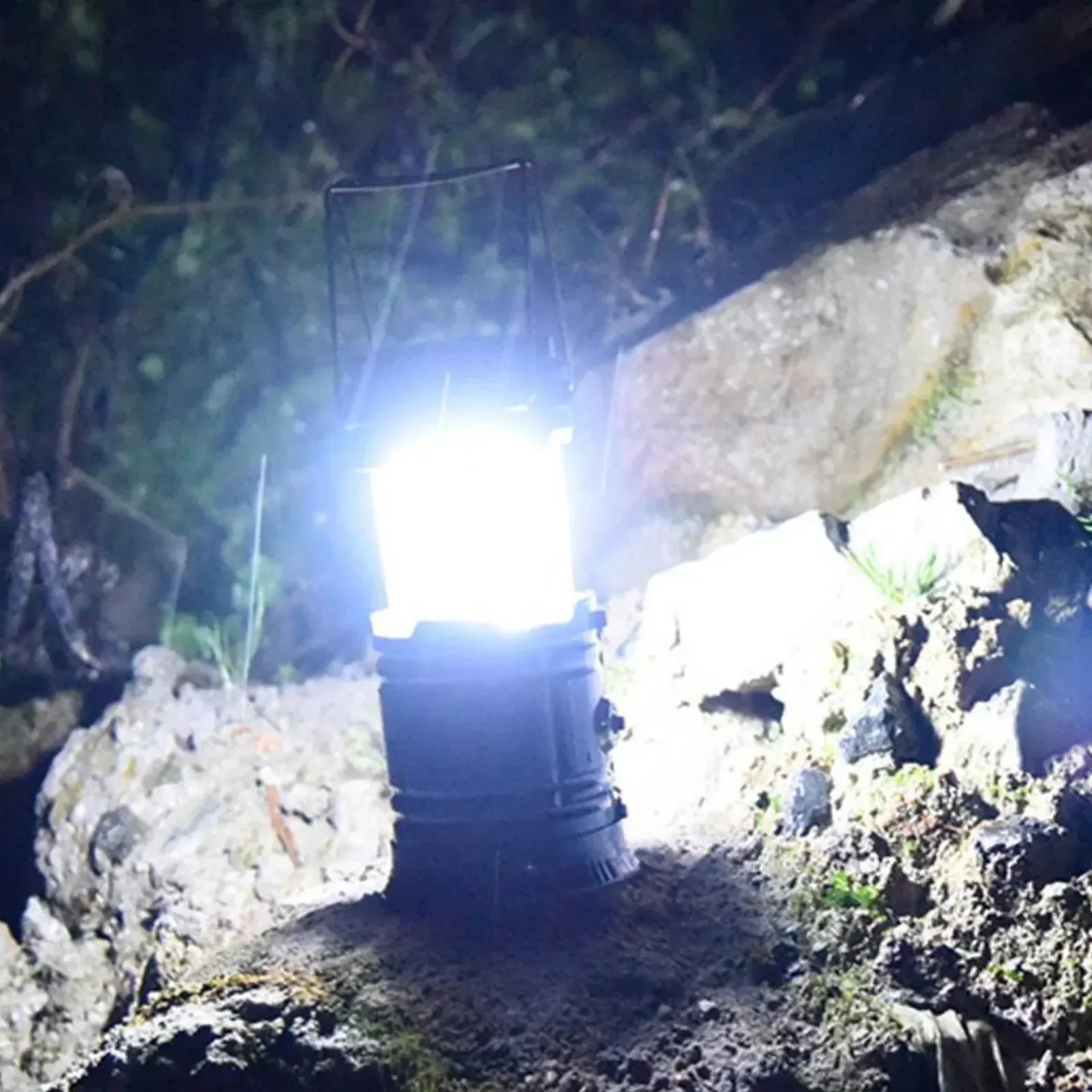 Solar Portable Lantern LED Flashlight Telescopic Torch Outdoor Camping Light Tent Lamp USB Rechargeable Emergency Work Light