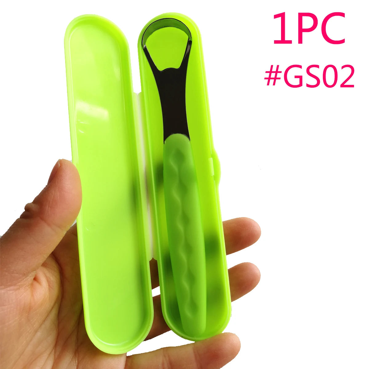 1Pcs Tongue Cleaner Portable Case Stainless Steel Tongue Scraper To Remove Bad Breath Mouth Cleaner Board Reuse Oral Care