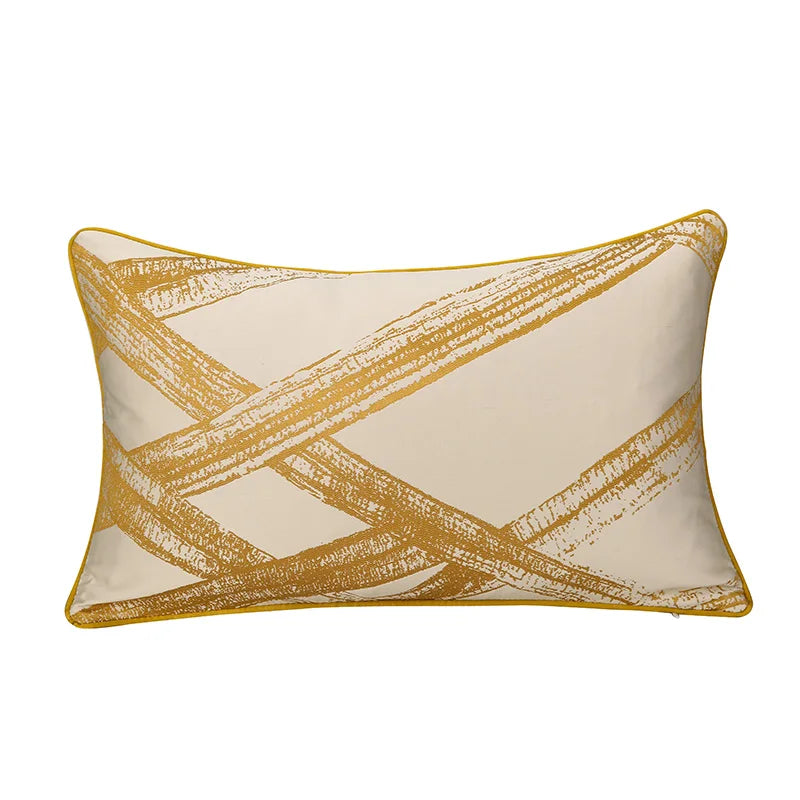 Stripe Jacquard Square Cushion Cover, Beige, Grey, Brown, Pillow Covers for Sofa, Car, Living Room, Hot Popular
