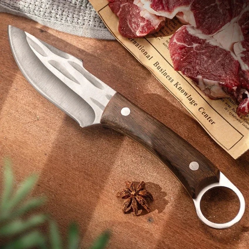 Kitchen Knives Meat Cleaver Slicing Fish Fruit Vegetables Butcher Boning Knife Wooden Handle Stainless Steel Chef Barbecue Knife