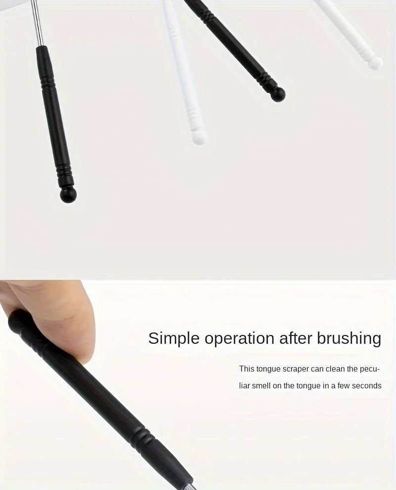 1PCS Stainless Steel Tongue Scraper Oral Tongue Cleaner Brush Tongue Toothbrush Oral Hygiene High Quality Tounge Scraper