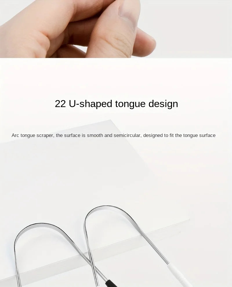 1PCS Stainless Steel Tongue Scraper Oral Tongue Cleaner Brush Tongue Toothbrush Oral Hygiene High Quality Tounge Scraper