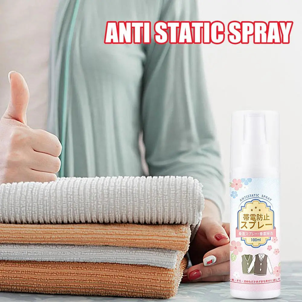Static Remover For Clothes 100ml Instant Wrinkles Release Spray Travel Size Odorless Static Remover Eliminate Static Shock