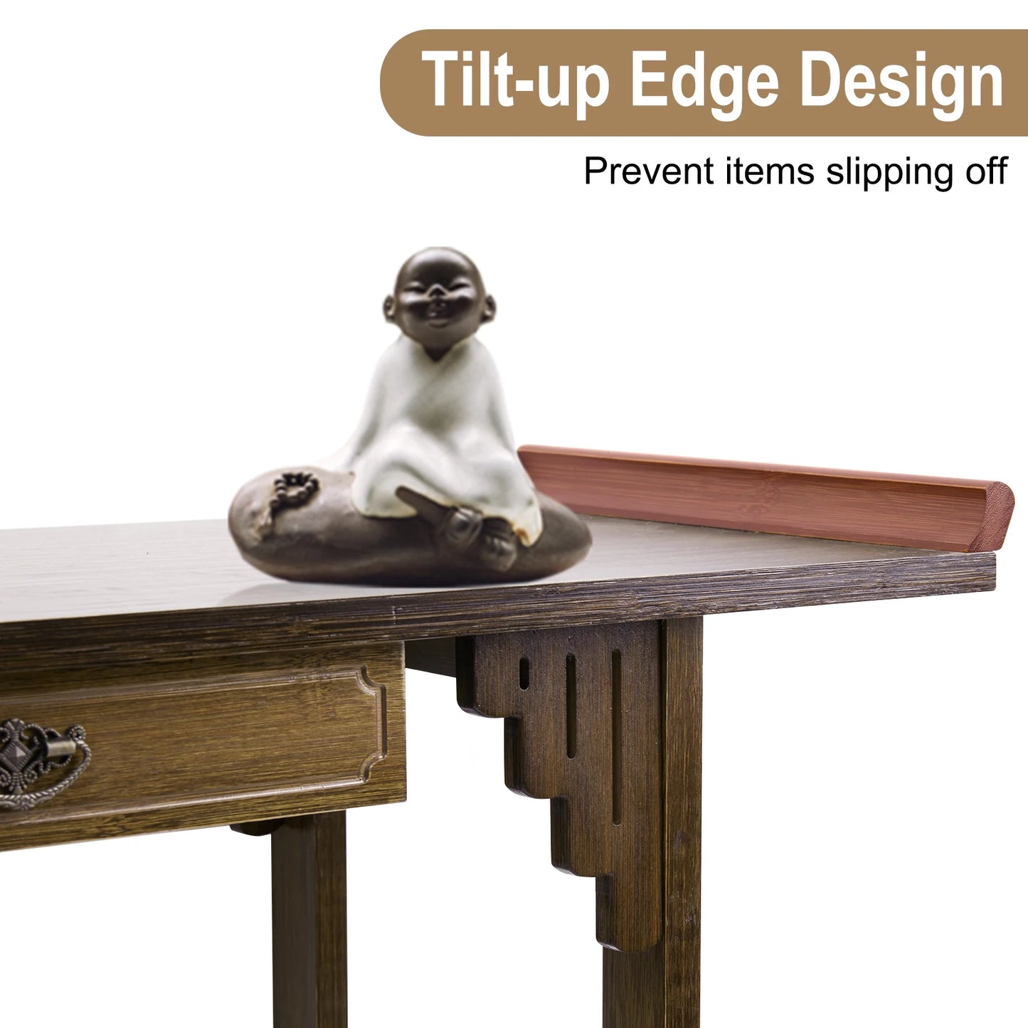 Chinese Style Hall Console Table Accent Table Entryway with Drawer Storage Shelf Wood Furniture
