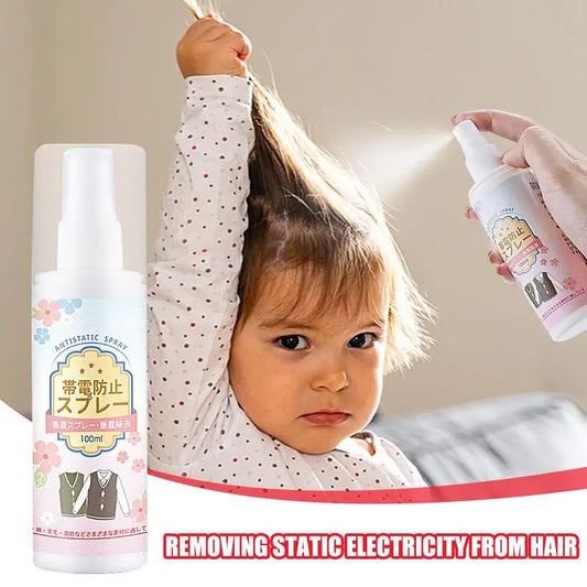 Anti Static Spray 100ml Anti Static & Instant Wrinkles Release Spray Travel Size Odorless Fabric Anti Static Spray Reduce Static