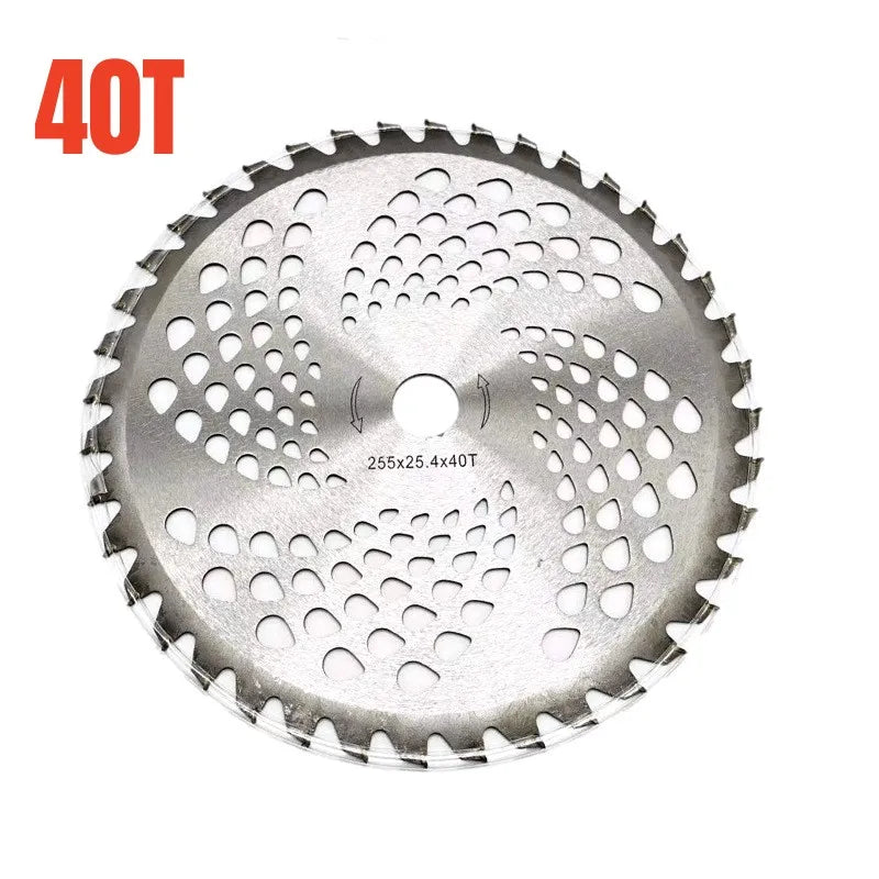 1pc Durable 40/60/80 Teeth Mower Head, Blade Wood Mower Disc Fixed Four-Piece Set for Lawn Mower, Garden Weed Mower Parts