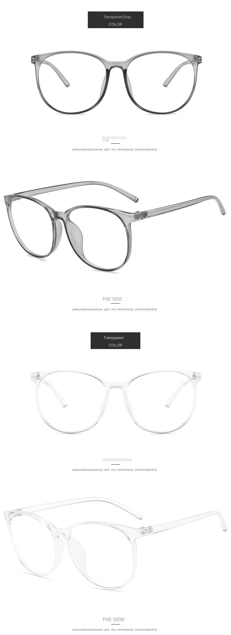 Transparent Computer Glasses Frame Women Men Anti Blue Light Round Eyewear Blocking Glasses Optical Spectacle Eyeglass