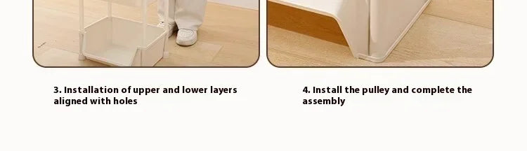 Rack Trolley Bookshelf Kitchen Storage Rack Kitchen Corner Narrow Slit Storage Cabinet Bathroom Living Room Snacks Rack