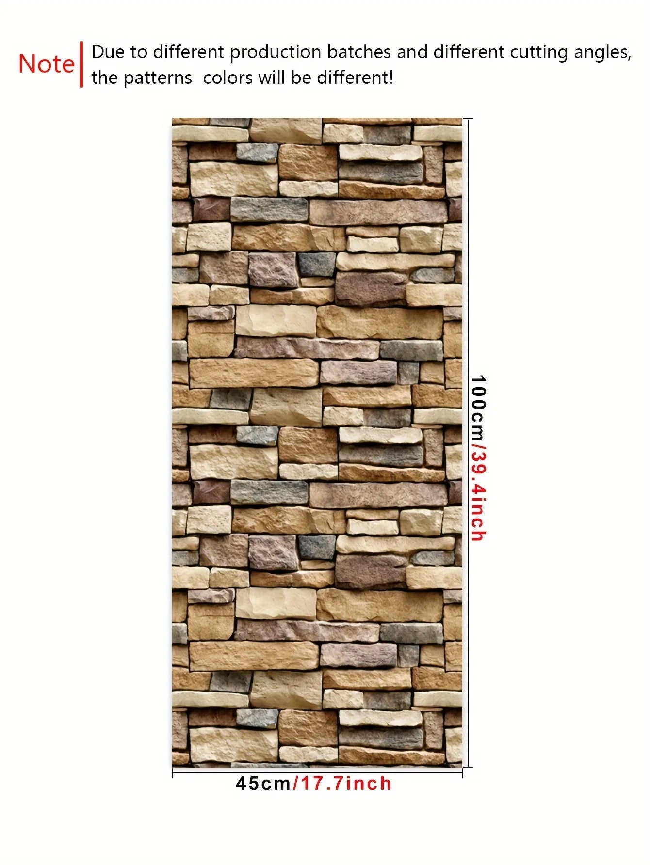 Vinyl Stone Pattern Decor Contact Paper for Home Decor Self Adhesive Waterproof Removable Wallpaper for Living Room Wall Decor