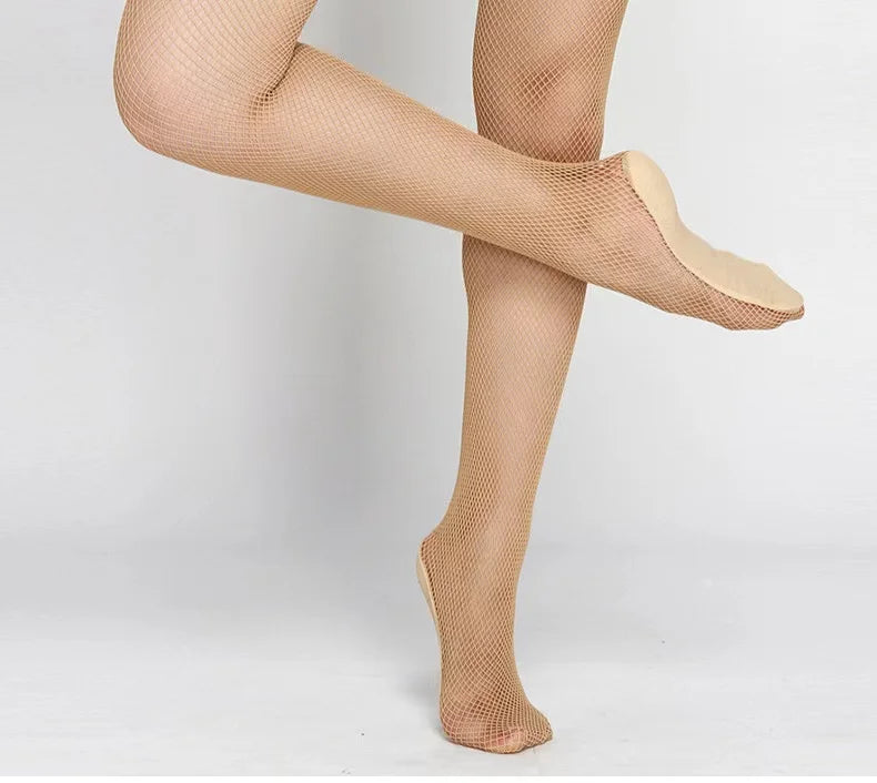 Hard Network Professional Fishnet Tights Women Latin Dance Dress Ladies Ballroom Latin Dance Stockings Elastic Latin Pantyhose