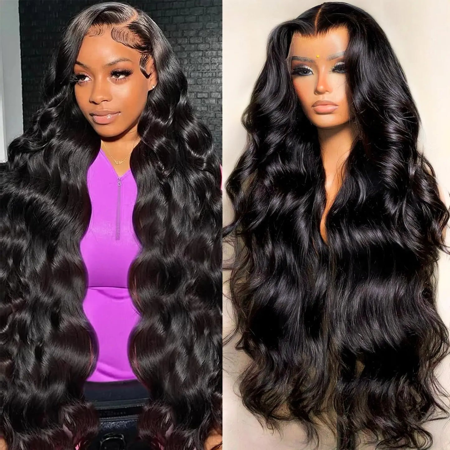 13x4 Body Wave Lace Front Human Hair Wig 40 Inch 13x6 200 Density HD Transparent Lace Frontal Wig Brazilian For Women
