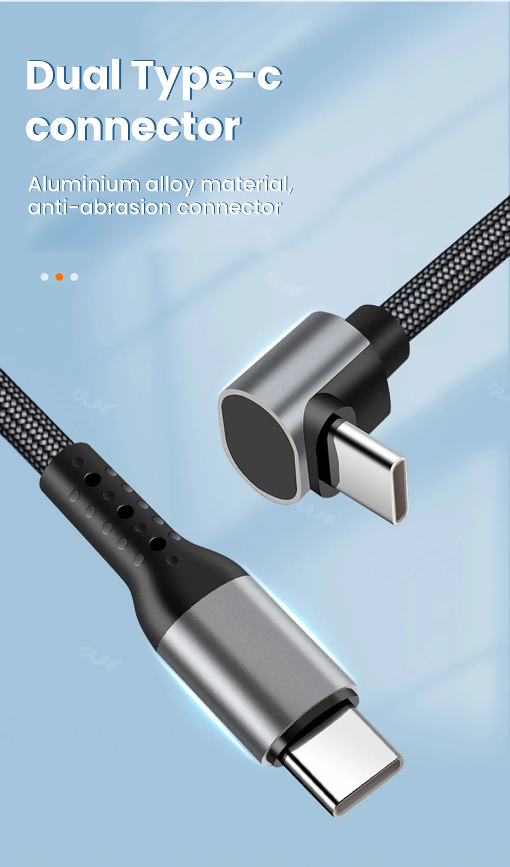 25cm/50cm Short USB Type C to Type C Cable 90 Degree Elbow USB C Cable Fast Charging For iphone 15 Xiaomi Huawei Power Bank Wire