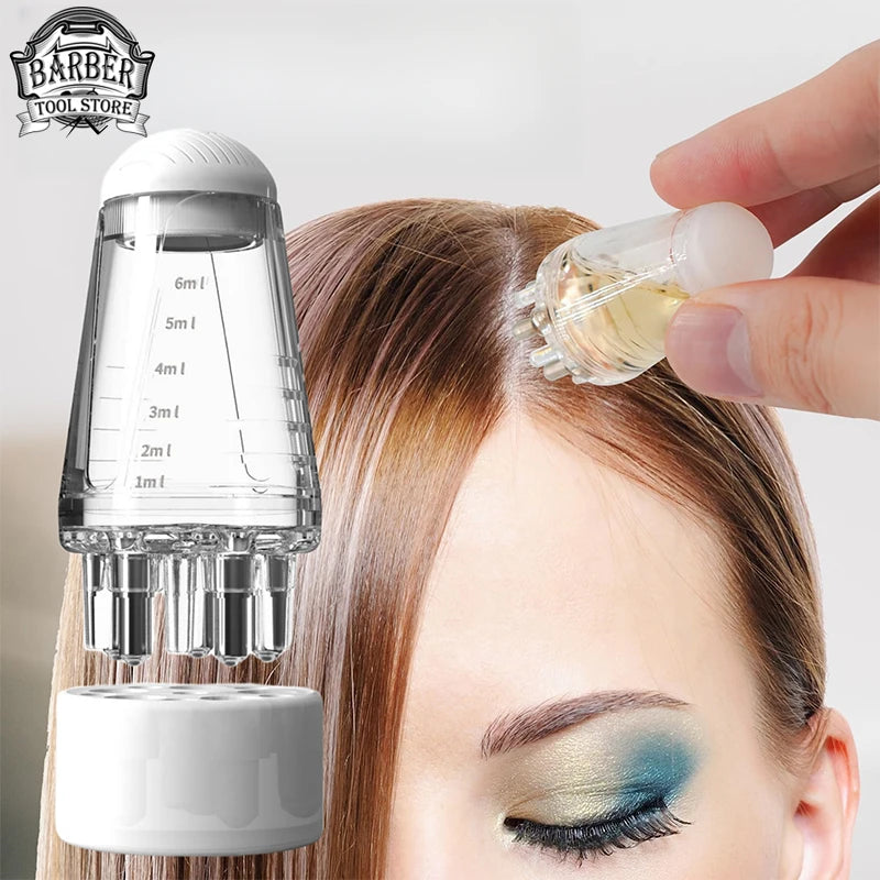 6ml Hair Oil Applicator Scalp Comb Ball Root Comb Applicator Bottle Scalp Massager Hair Growth Suitable for Various Liquids