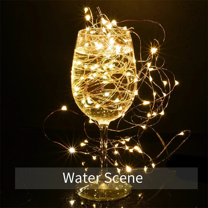 7m/12m/22m/32m/52m/102m LED Solar String Light Outdoor Garden Fairy Lights 1000 Leds Waterproof Lamp for Christmas Party Decor