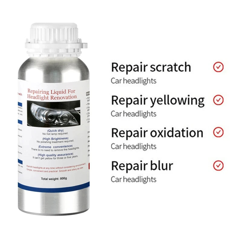 Car Headlight Polishing Restoration Kit Liquid Polymer Headlamp Polish Repair Tools Headlights Refurbishment Set Car Accessories