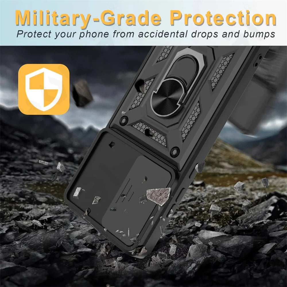 Case For Motorola Moto Edge 50 Pro Fusion 40 Neo G84 G54 4G Pro G34 G53 Camera Lens Cover Phone Case Ring Stand rotate Cover