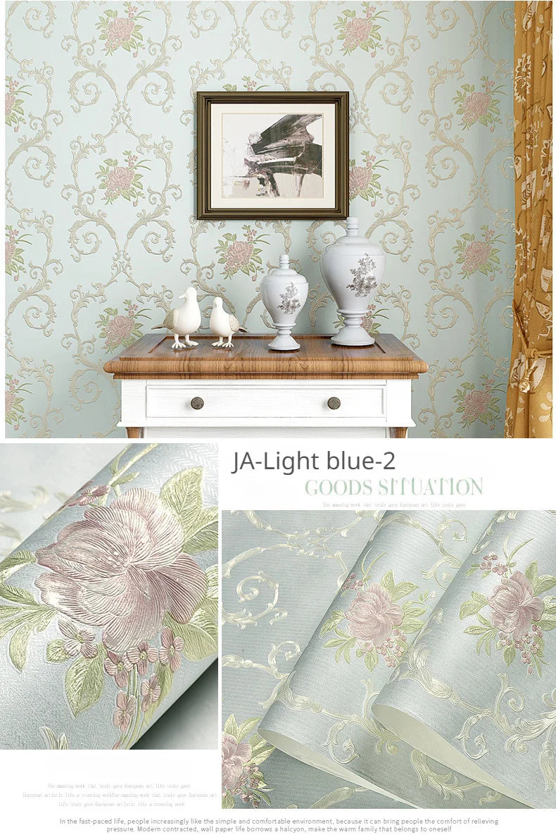 Floral Wallpaper Self-adhesive Warm Girl Bedroom 3d Thickening Wall Decoration Stickers Living Room Restaurant Sofa Background