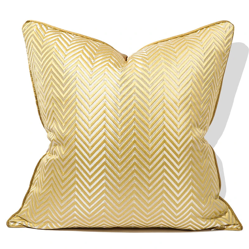 Stripe Jacquard Square Cushion Cover, Beige, Grey, Brown, Pillow Covers for Sofa, Car, Living Room, Hot Popular