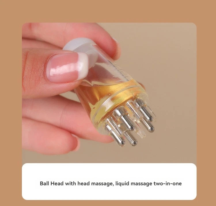 Scalp Applicator Hair Growth & Styling Liquid Guide Comb Hexagon Head Oil Roller Ball Massage Comb Massage Relaxation Tools
