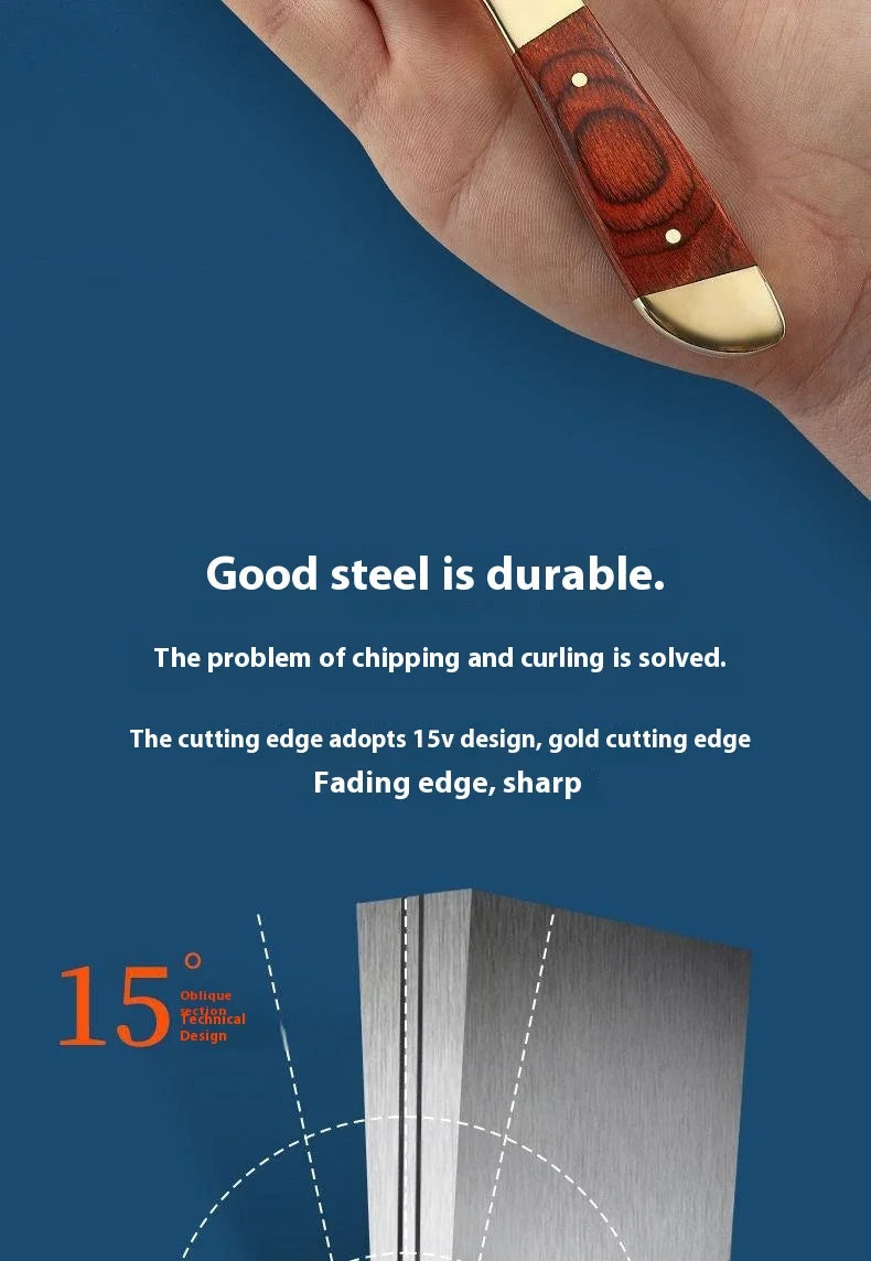 Hand steak meat knife camping copper head knife handlebar meat special knife multifunction fruit knife barbecue meat cutter knif