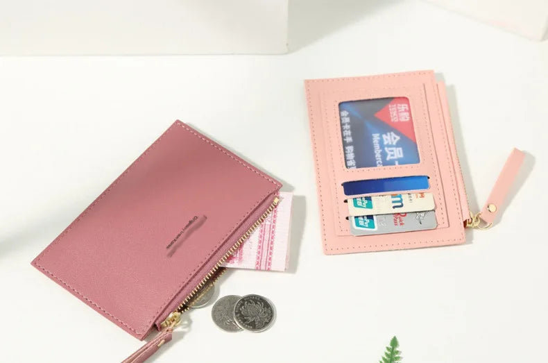 Mini Business Portfolio of Men, Credit Card Design Pu, Girl, Lady, Name Women's Bag