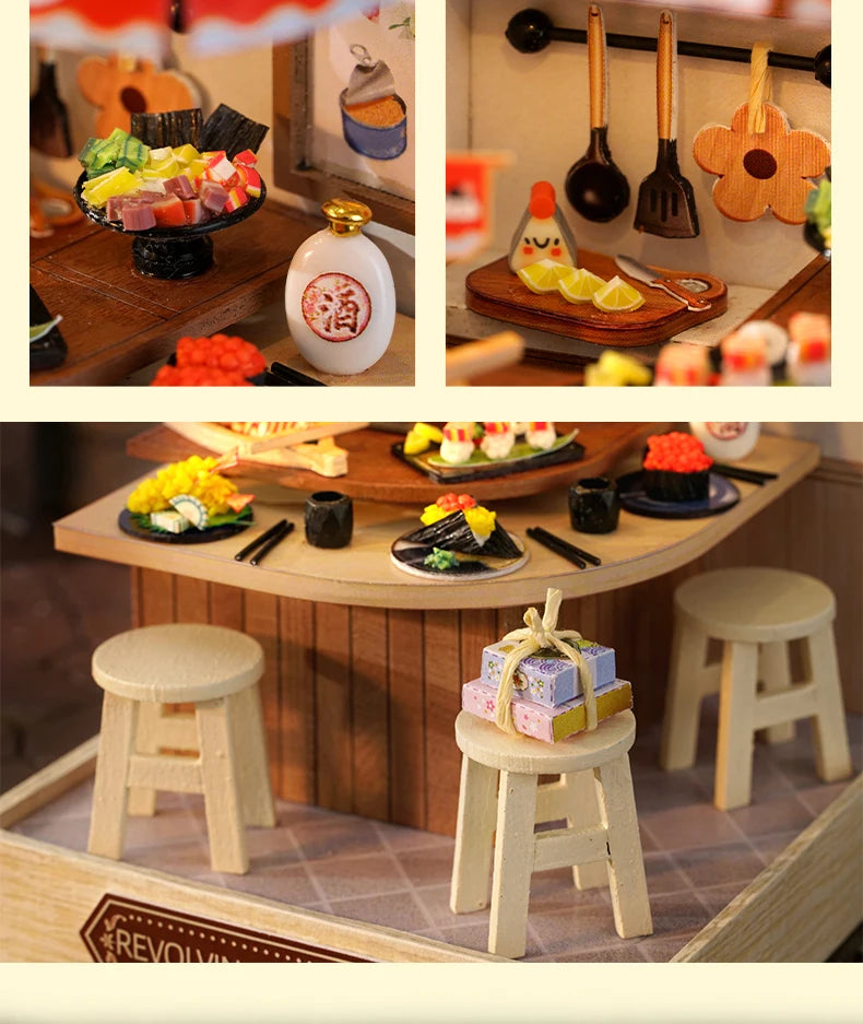 Mini Miniature Doll House DIY Small House Kit With Furniture Cover Making Room Toys Home Bedroom Decorations  Wooden DollHouse