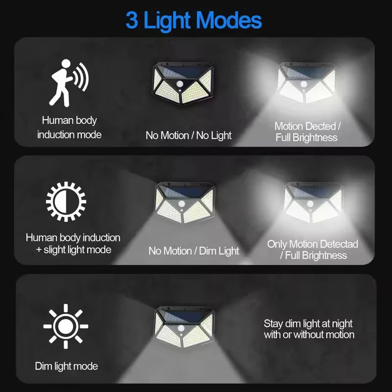 Solar Lights Outdoor Waterproof External LED Solar Lamp Motion Sensor Garden Lights Solar Power Sunlight Yard Wall Street Light