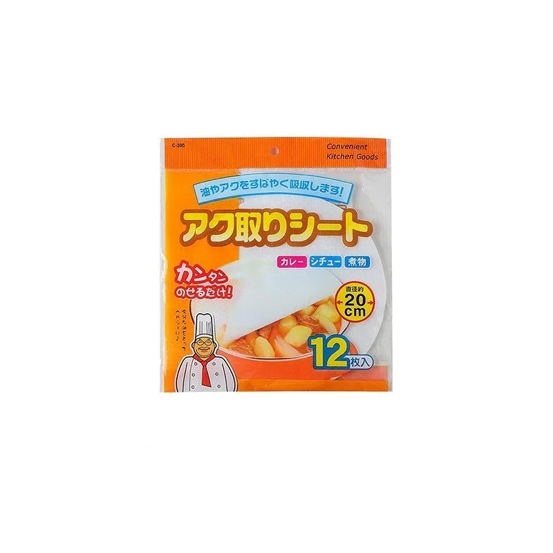 60/12pcs Disposable Soup Oil Absorbing Paper Food Soup Blotting Oil Health Filter Paper Food Grade Kitchen Gadgets Accessorie