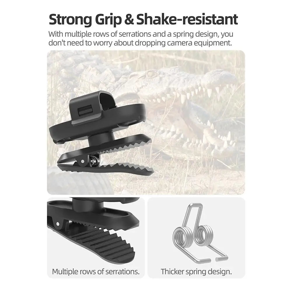For Insta360 GO 3S Backpack Clip GO3 Sports Camera Stand 360 Degree Rotating Crocodile Clip Camera Accessories