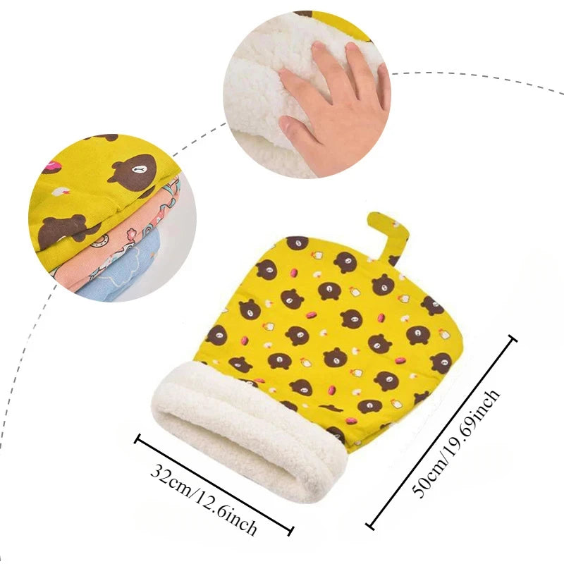 Cat Sleeping Bag Soft Cuddly Fluffy Feel Thickened Pet Pocket Type Quilt Bed Kitten Puppy Soft Comfortable Nest Pet Supplies