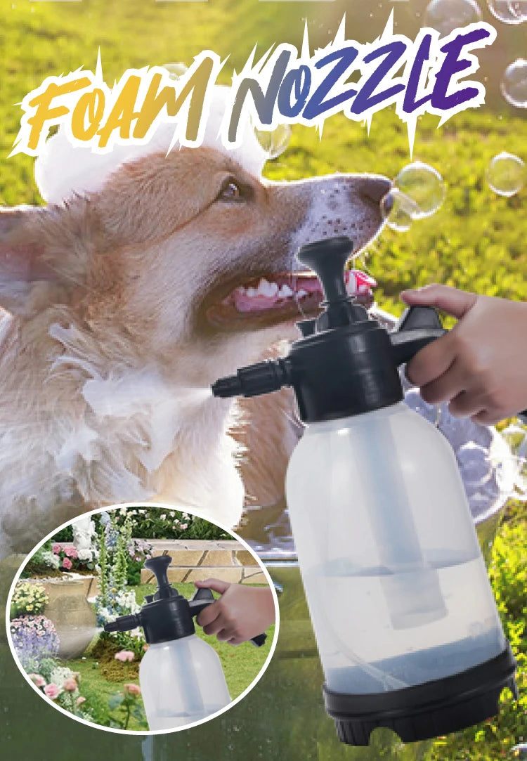 Continuous Hand Pump Pressure Sprayer, Hand held Garden Sprayer for Home, Lawn, Garden, Car Detailing and More, 2 L / 0.5 Gallon