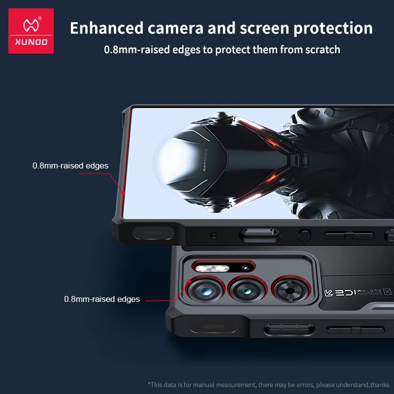 Xundd Magnetic Case For Nubia Red Magic 9 Pro 9S Pro Plus Case,Airbag Shockproof Shell Camera Protection 360 Rotation Stand Case