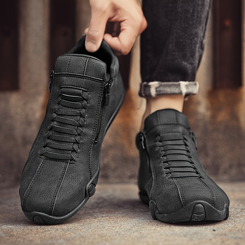 [Trending] Men's Casual Outdoor Hiking Shoes - Durable, Lightweight with Zip Closure for All Seasons