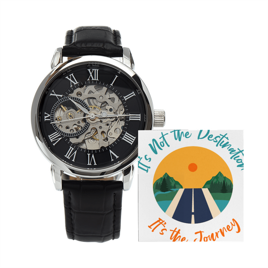 Men Openwork Watch Mineral Crystal Glass Water Resistant