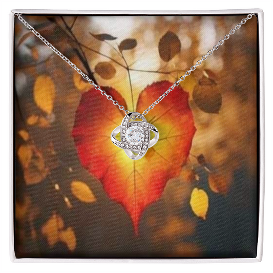 Love knot necklace beauty brilliance elegant pendant chain gift