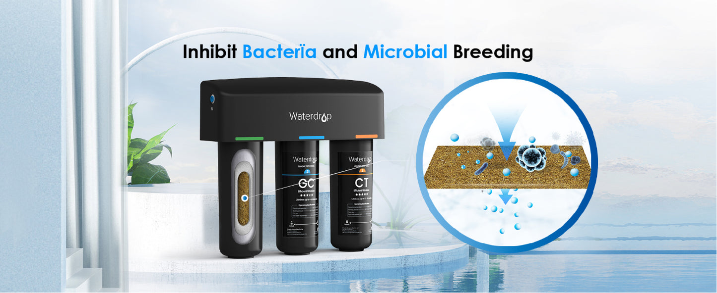 Waterdrop TSA 8 Layer Under Sink Water Filter System, Under Sink Water Filtration System, Reduces PFAS, PFOA/PFOS, Fluoride