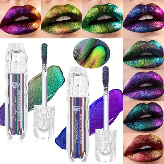 [Trending] DragonRanee Chameleon Metallic Lip Gloss - Sparkling Glitter Finish, Long-Lasting Stage & Festival Makeup for Lips and Eyes, All Skin Types